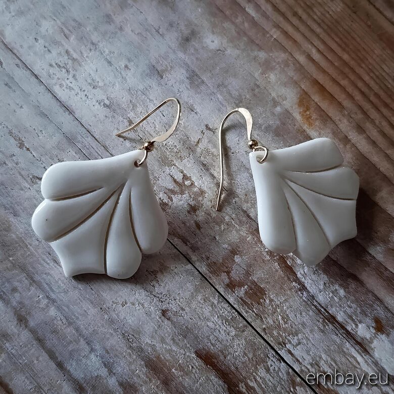 Porcelain earrings for the Bride