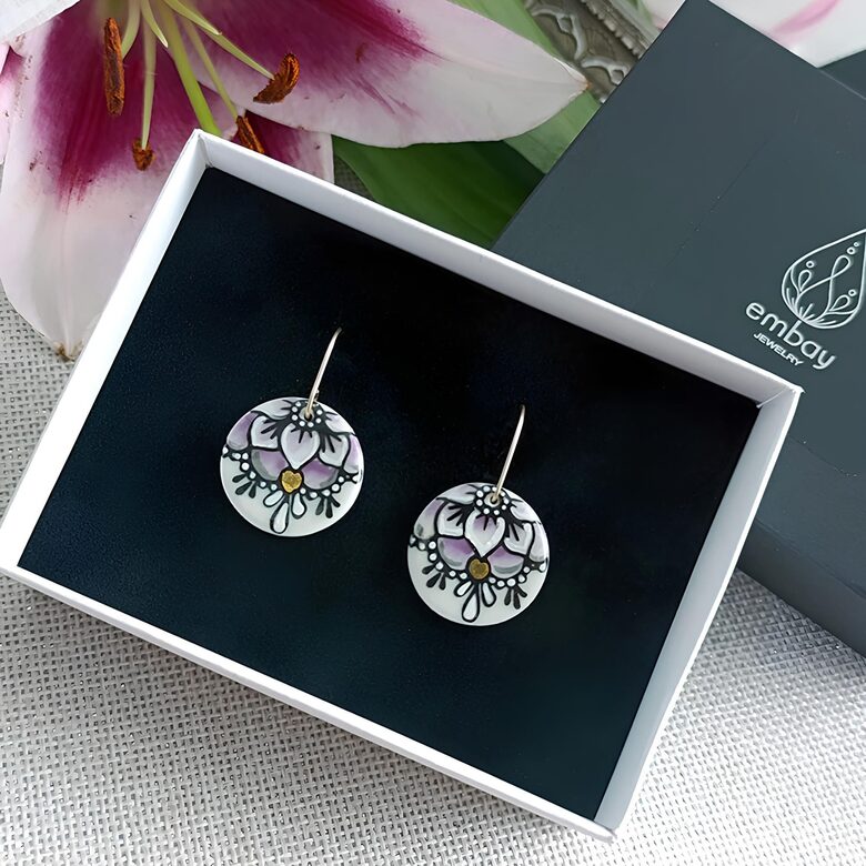 "Lily Bloom" Porcelain Earrings