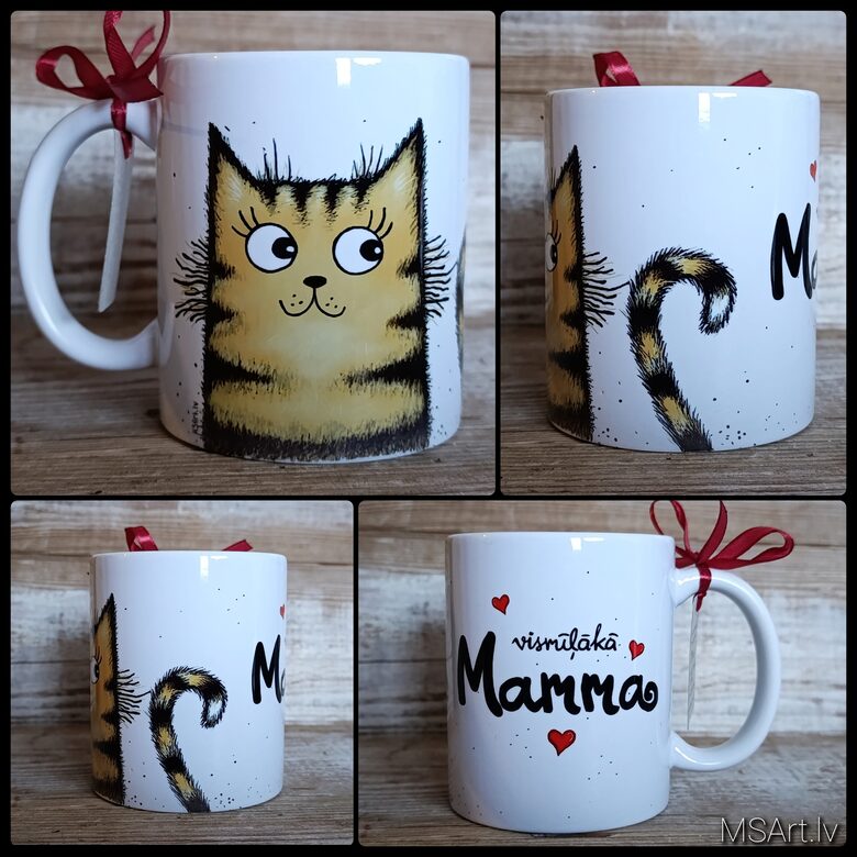 Mug for beloved Mom with ginger cat