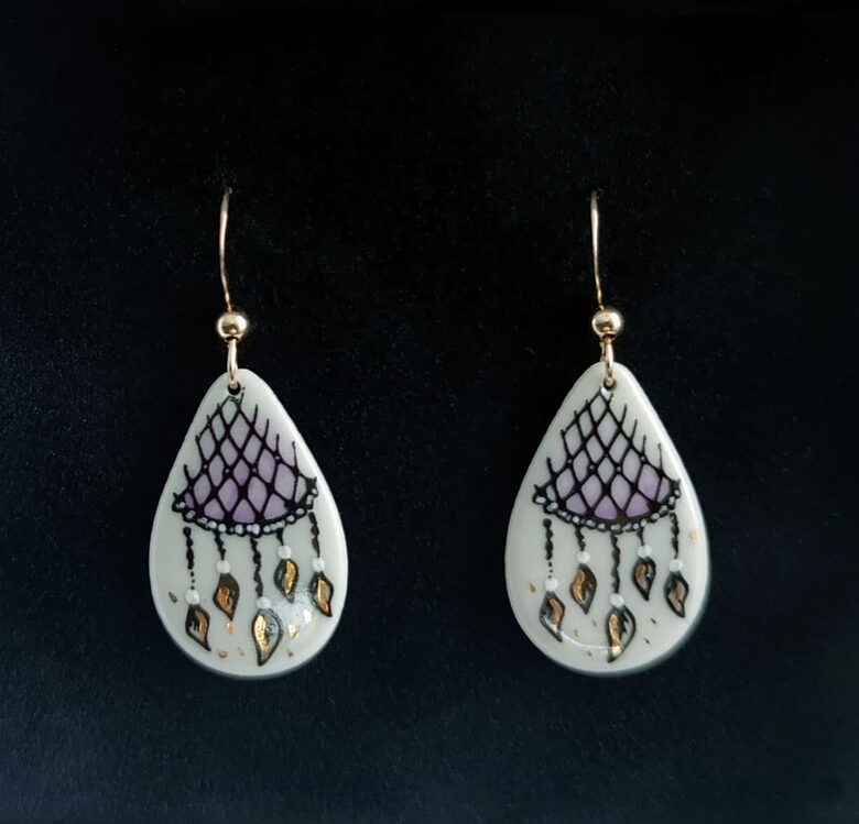 Porcelain earrings "Your Dream"