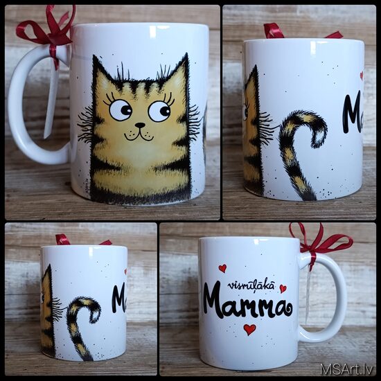 Mug for beloved Mom with ginger cat