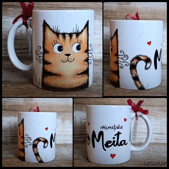 Mug for beloved Daughter with ginger cat