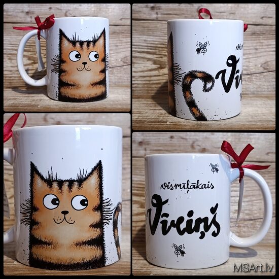 Mug for beloved Husband with ginger cat