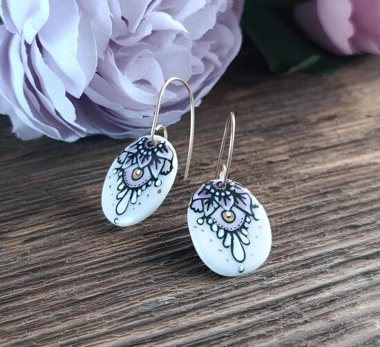 Porcelāna auskari "Sapņu zieds"