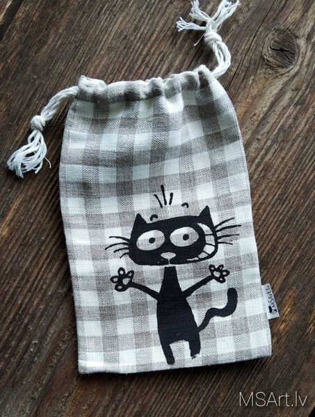 Linen gift bag 11*17cm