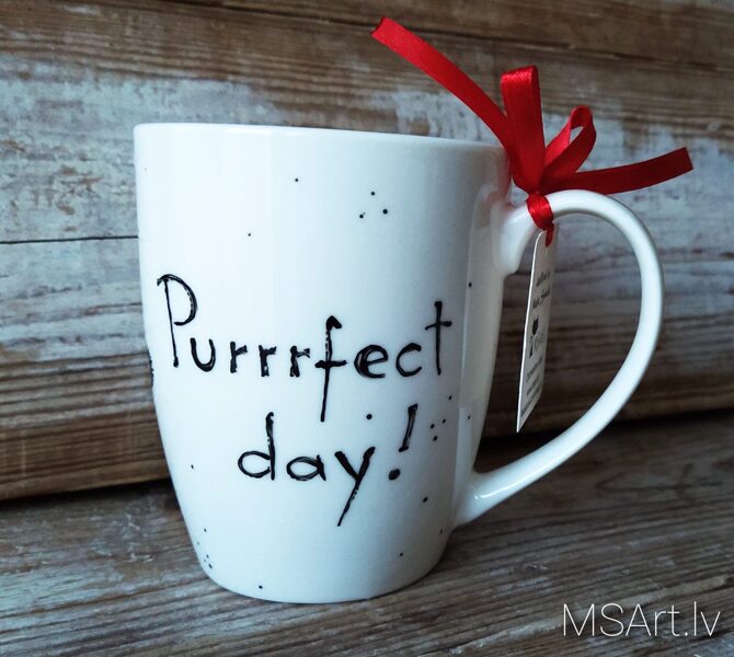 Purrrfect day cat mug