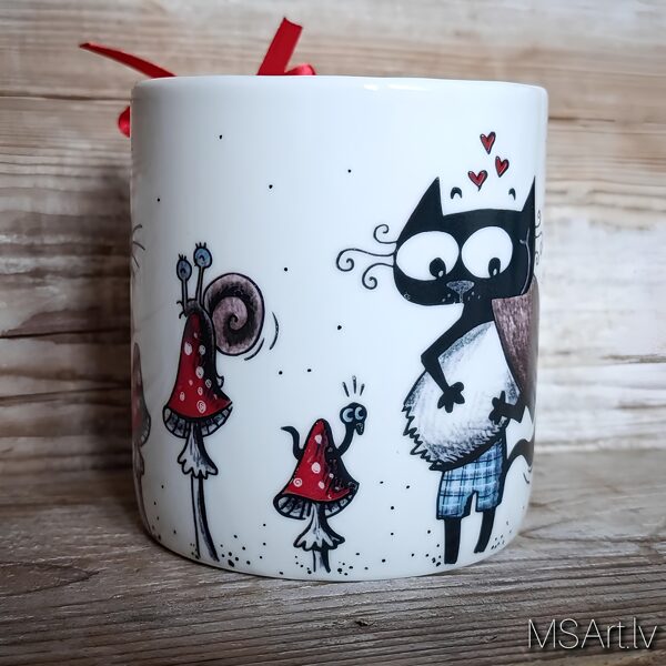 Cat Mug "Mushroom Pickers"