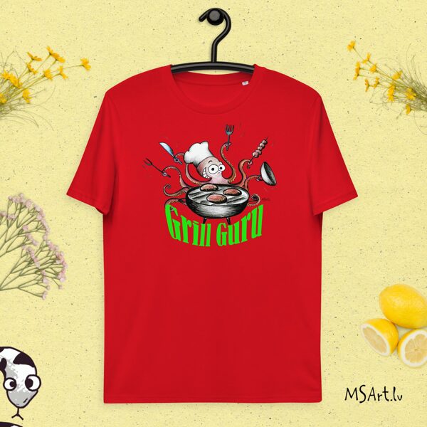 T-shirt Grill Guru. Red 
