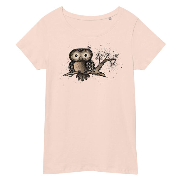 Krekls ar Pūces ilustrāciju - 100% organiska kokvilna. Creamy pink 